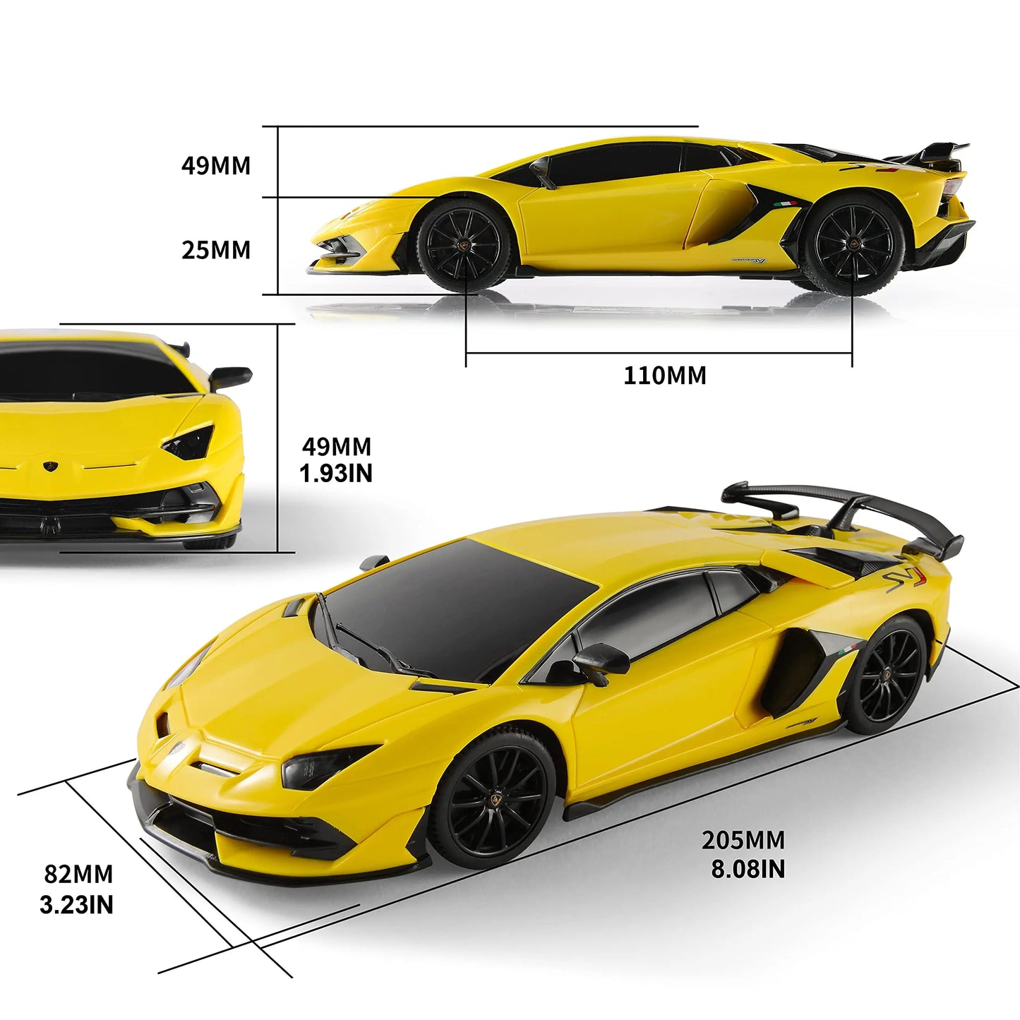 Remote Control Lamborghini Aventador SVJ RC Car 1:24 Scale