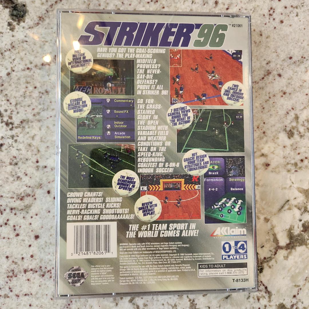 Striker 96 (Sega Saturn, 1996) CIB