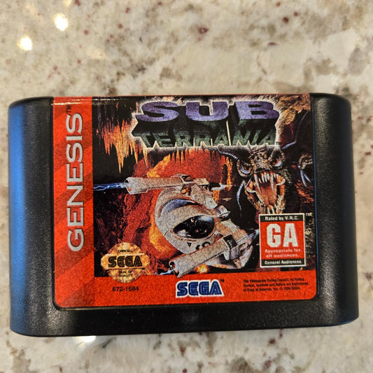 Sub Terrania Sega Genesis Cart Only!