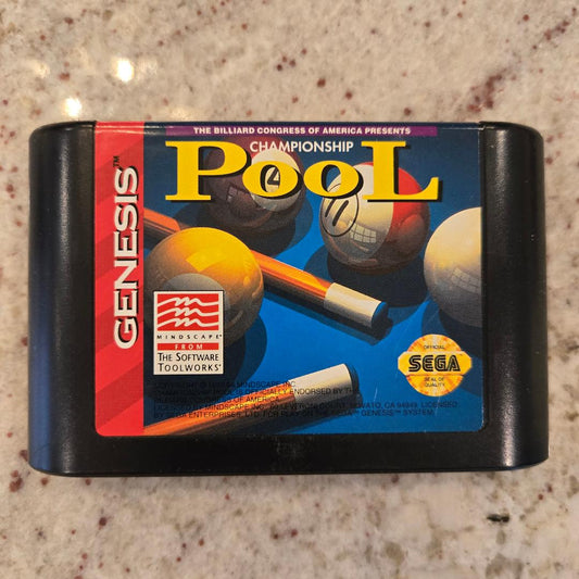 Chamionship POOL Sega Genesis Cart Only!