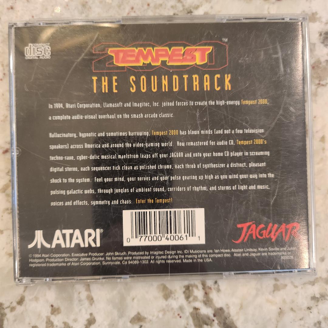 Tempest 2000 The Soundtrack CD Atari Jaquar