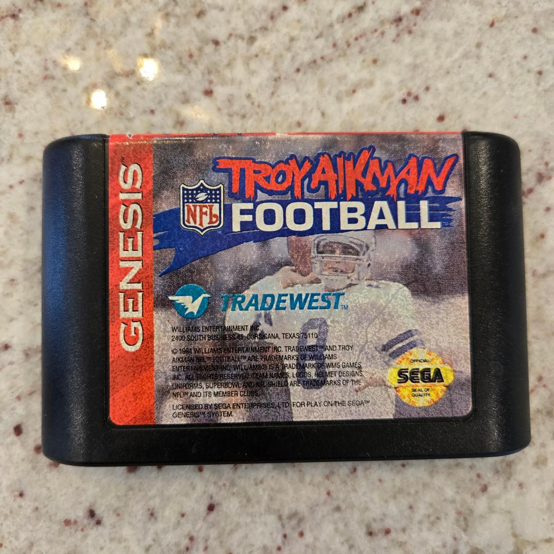 Troy Aikman NFL Football Sega Genesis Cart Only!