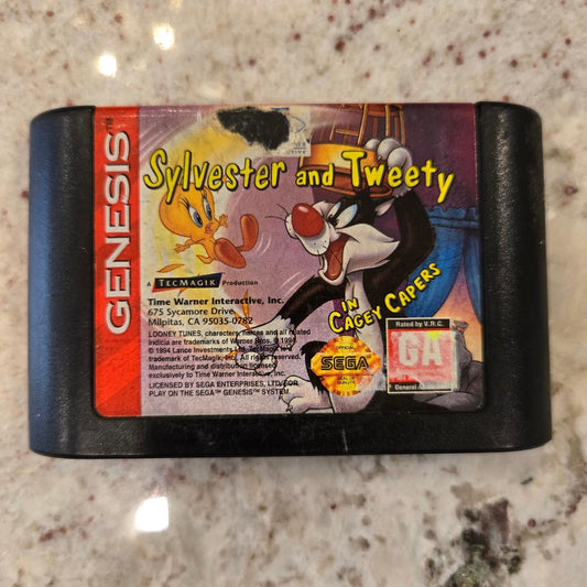 Sylvester and Tweety in Cagey Capers Sega Genesis Cart Only!