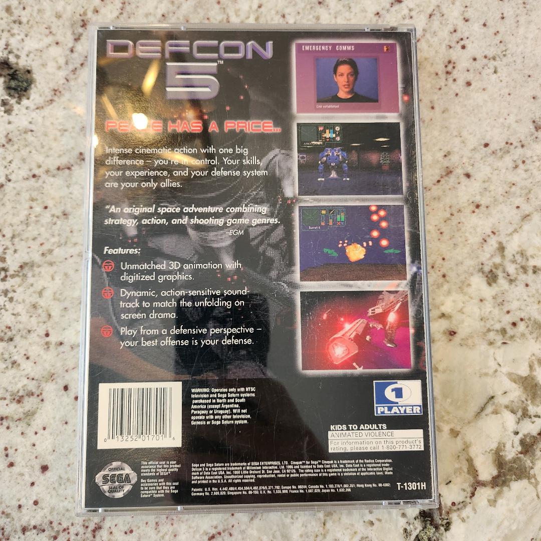 DEFCON 5 (Sega Saturn, 1995) CIB