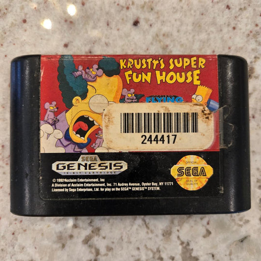 Krusty's Super Fun House Sega Genesis Cart Only!