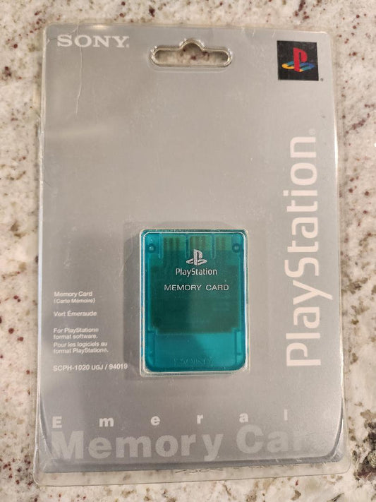 Sony PlayStation PS1 Memory Card Emerald New