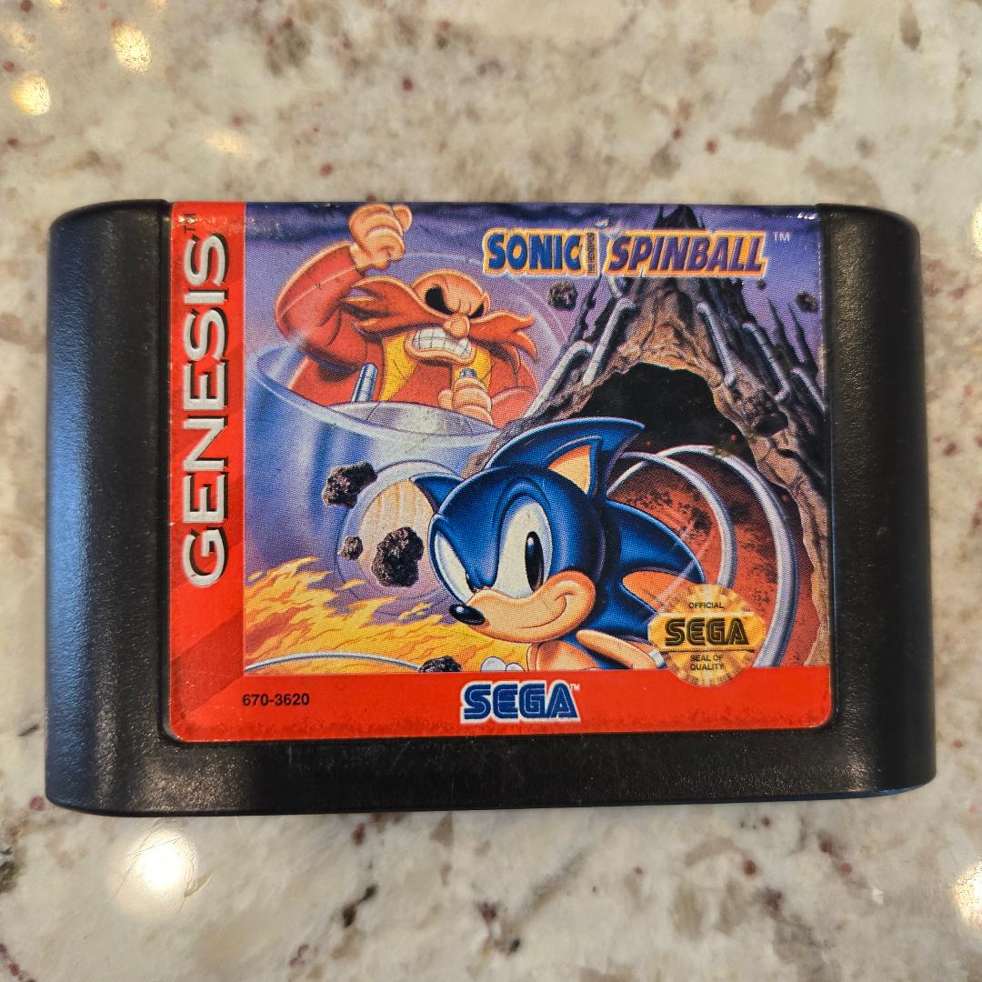 Carrito Sonic The Hedgehog Spinball Sega Genesis. y caja solamente 