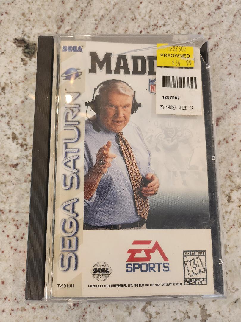 Madden NFL 97 (Sega Saturn, 1996) Complete in Box CIB