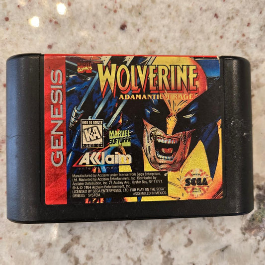 Wolverine Adamantium Rage Sega Genesis Cart Only!