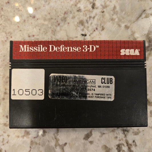 Missile Defense 3-d sega master system Cart Only!