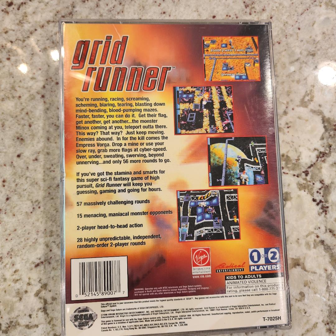 Grid Runner (Sega Saturn, 1996) CIB