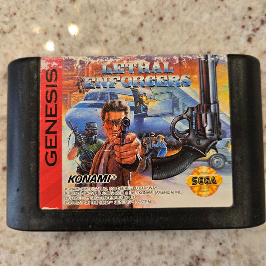 Leathal Enforcers Sega Genesis Cart Only!