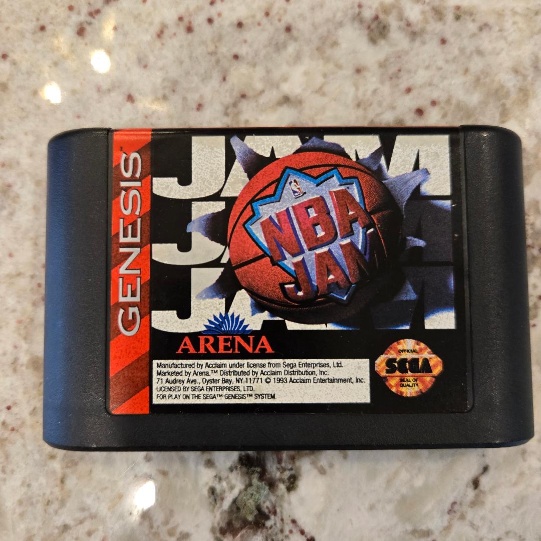 Carrito NBA JAM Sega Genesis. y caja solamente 