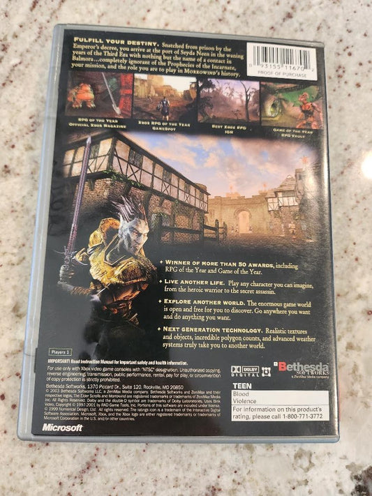 The Elder Scrolls III Morrowind w/Map Xbox Original