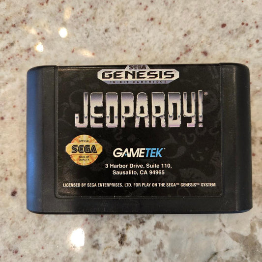 Jeopardy Sega Genesis Cart Only!