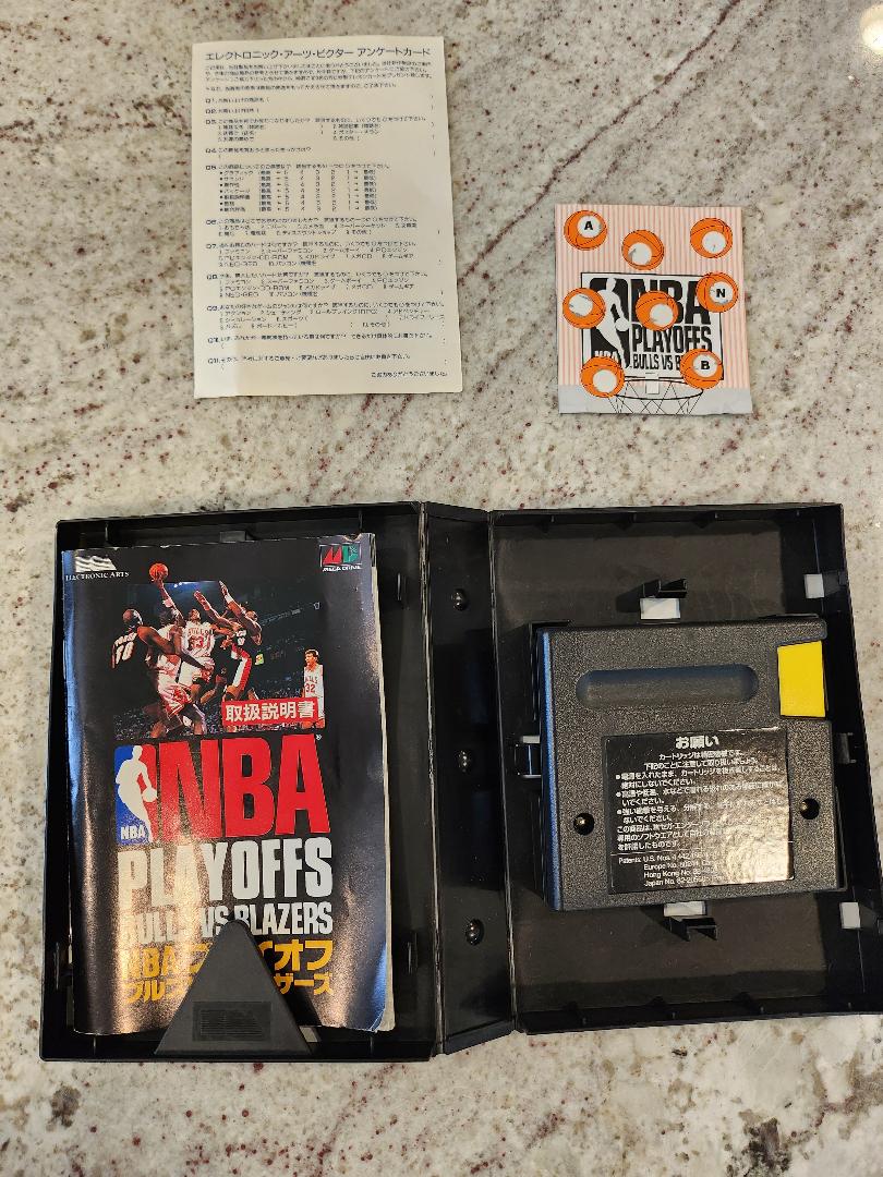 NBA PLAYOFFS Bulls vs Blazers Mega Drive Sega Version Japon 