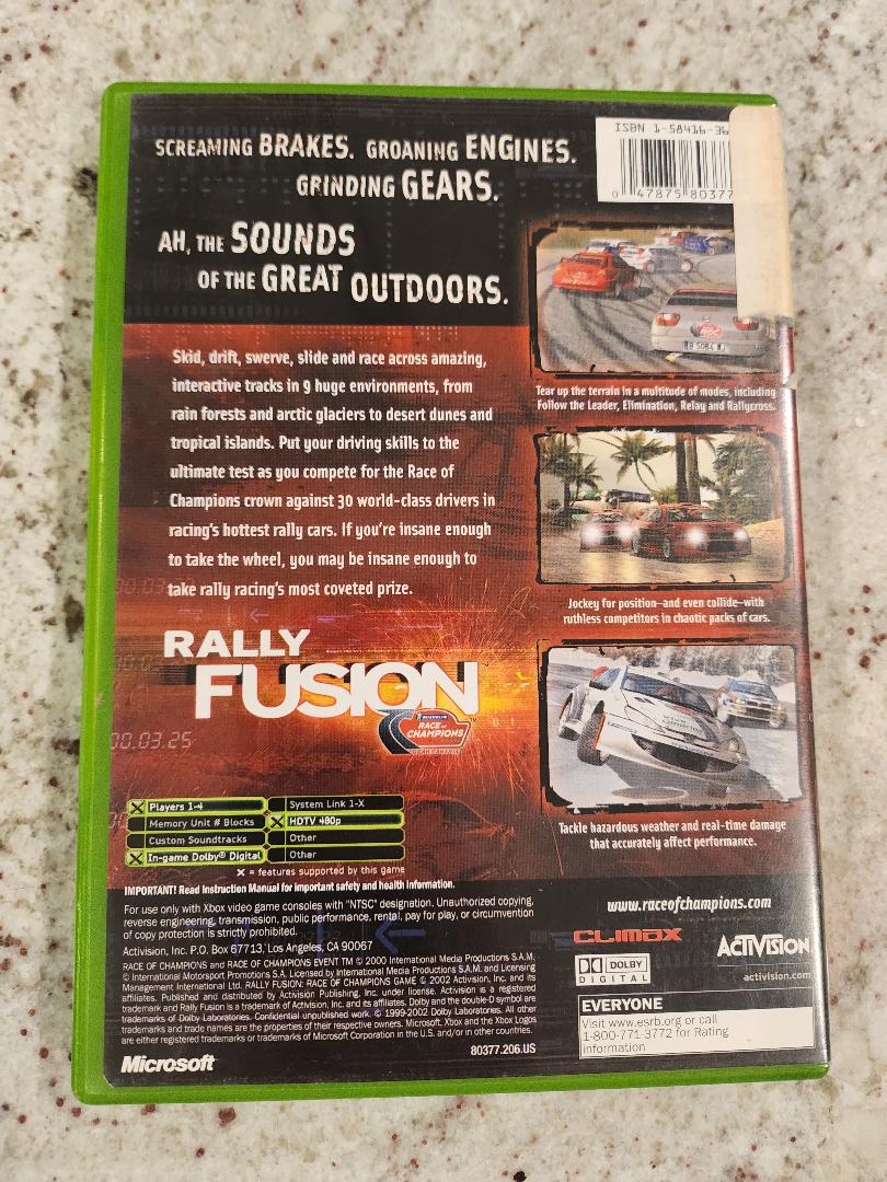Rallye Fusion Xbox Original 