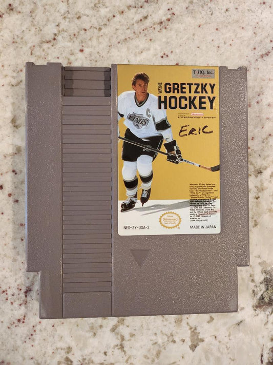 Wayn Gretzky Hockey Whie Shirt Nintendo NES