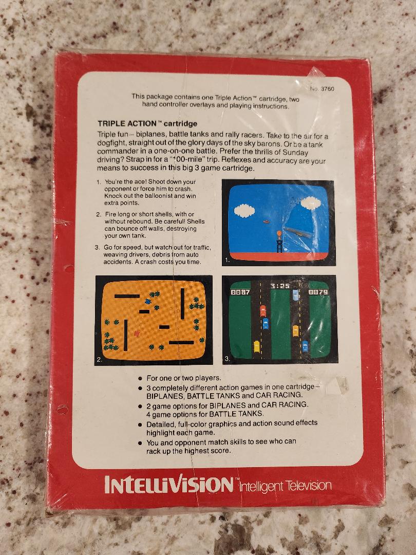 Triple Action Intellivision Sealed NEW