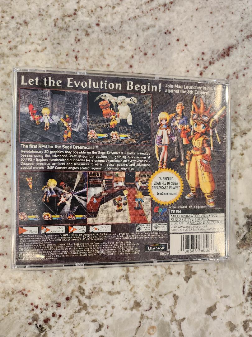 Evolution The World of Sacred Device Sega Dreamcast