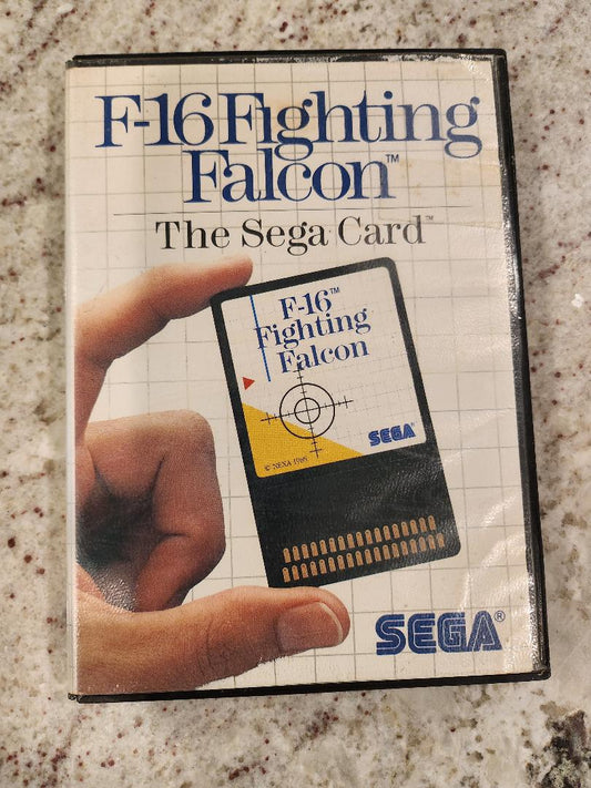 F-16 Fighting Falcon Card Sega Master Cart. et boîte seulement 