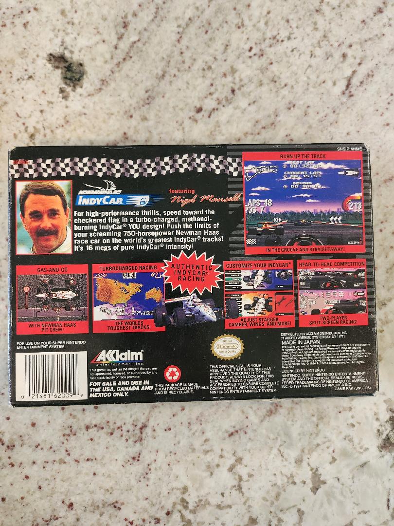 Newman Haas Indycar featuring Nigel Mansell SNES