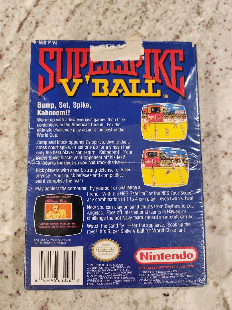 SuperSpike V'Ball Nintendo NES CIB w/Poster