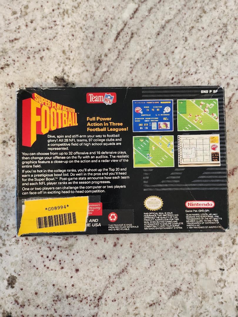 Super Play Action Football SNES