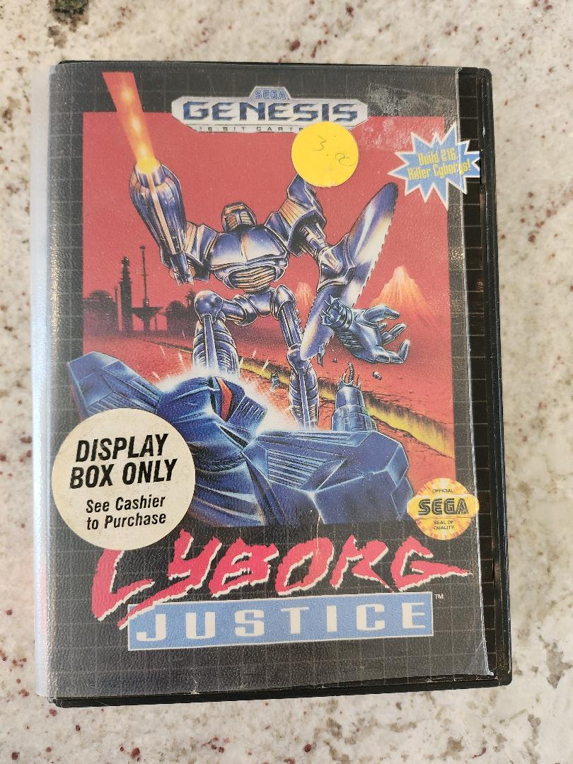 Carrito Cyborg Justice Sega Genesis CIB. y caja solamente 