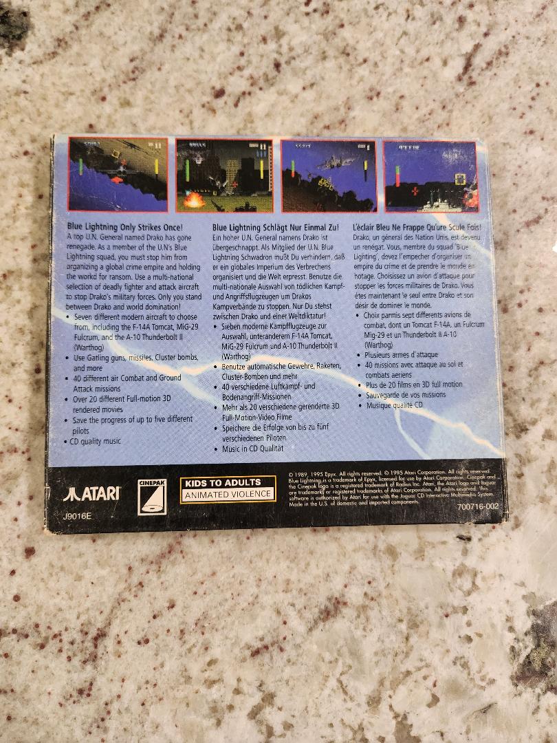 Blue Lightning Atari Jaquar CD