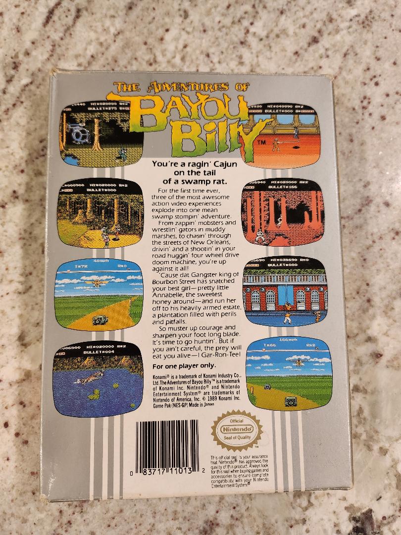 Adventures of Bayou Billy Nintendo NES