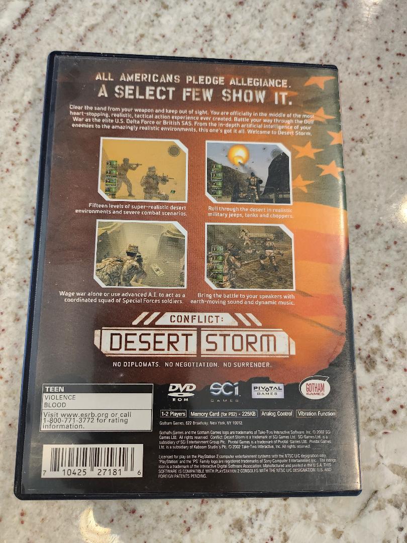 Conflict Dessert Storm PS2