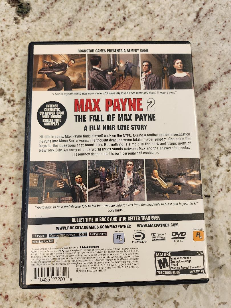 Max Payne 2 La caída de Max Payne PS2 