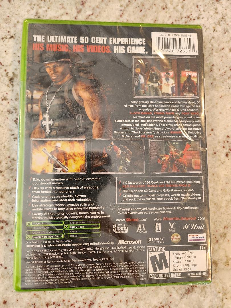 50 Cent Bulletproof Xbox Original Sealed New
