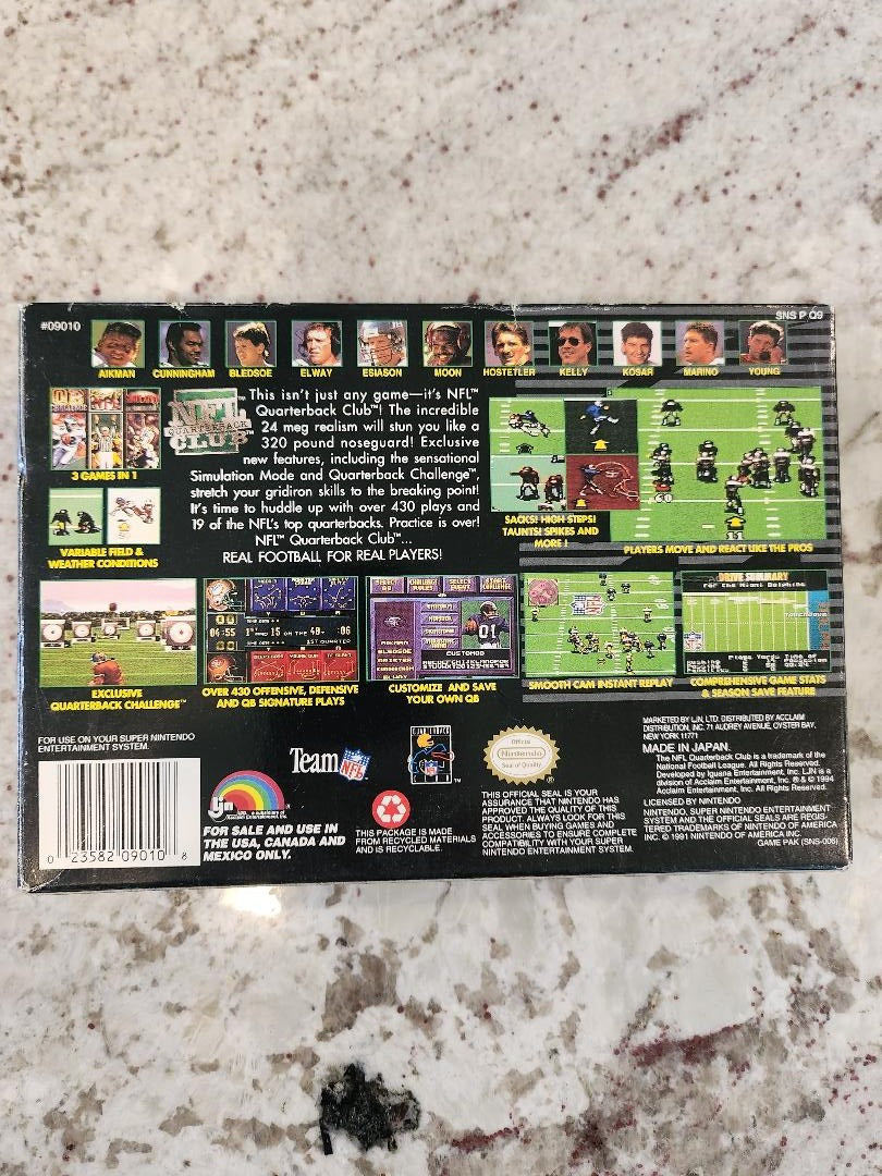 NFL Quarterback Club SNES