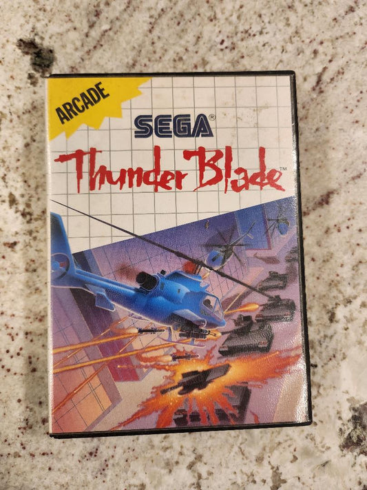 Thunder Blade Sega Master Cart. & Box Only