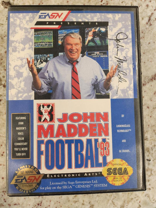 John Madden Football '93 Sega Genesis CIB