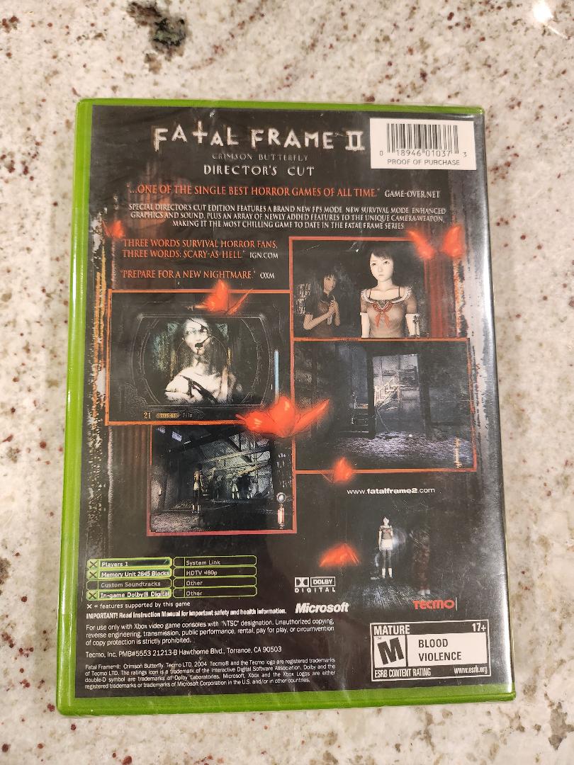 Fatal Frame II 2 Crimson Butterfly XBOX Sealed NEW – JustOgGames