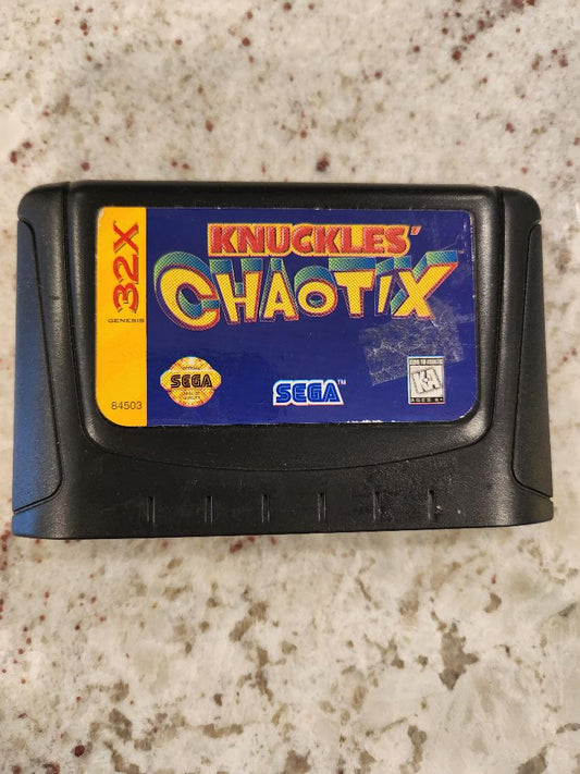 KNUCKLES CHAOTIX Sega Genesis 32X Cart. Only Rare