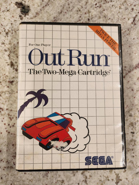 Out Run Sega Master Cart. et boîte seulement 