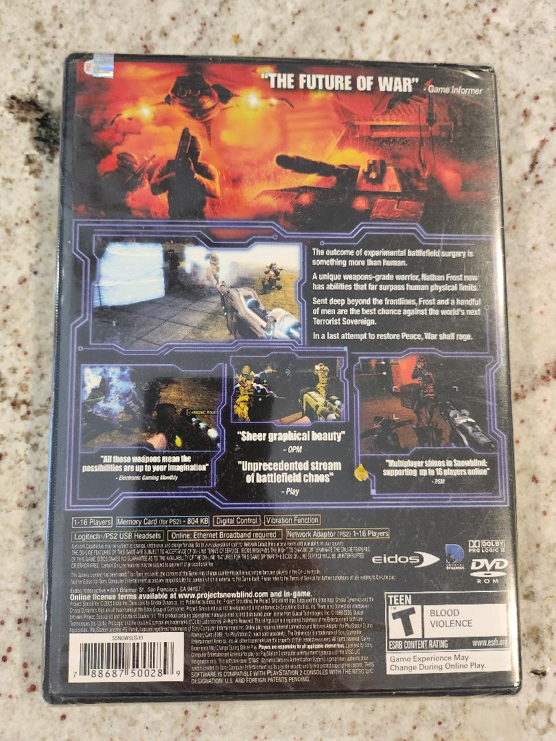 Project Snowblind PS2 Sealed NEW