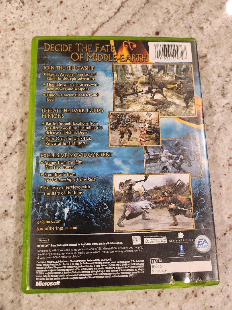 The Lord of the Rings The Two Towers Xbox Original