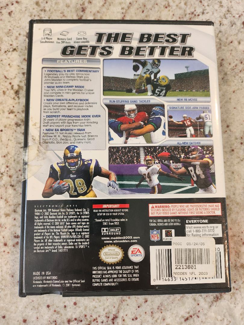 Madden 2003 Nintendo GameCube