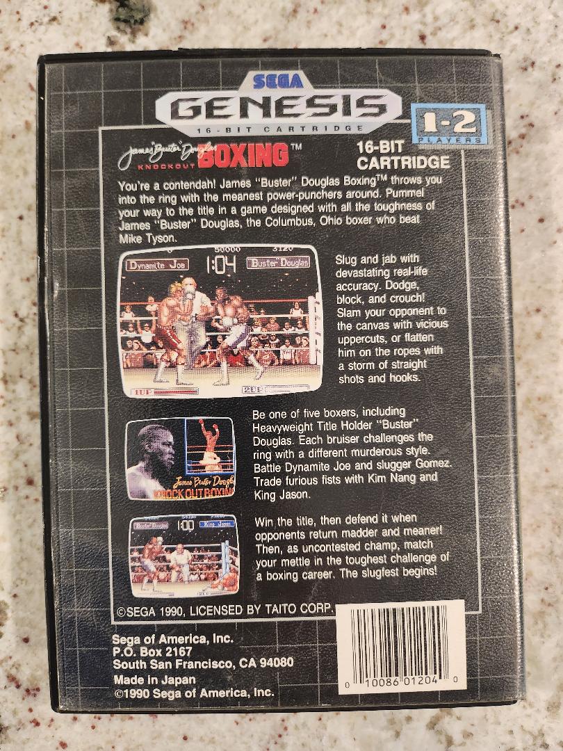 James Buster Douglas Knockout Boxe Sega Genesis CIB 