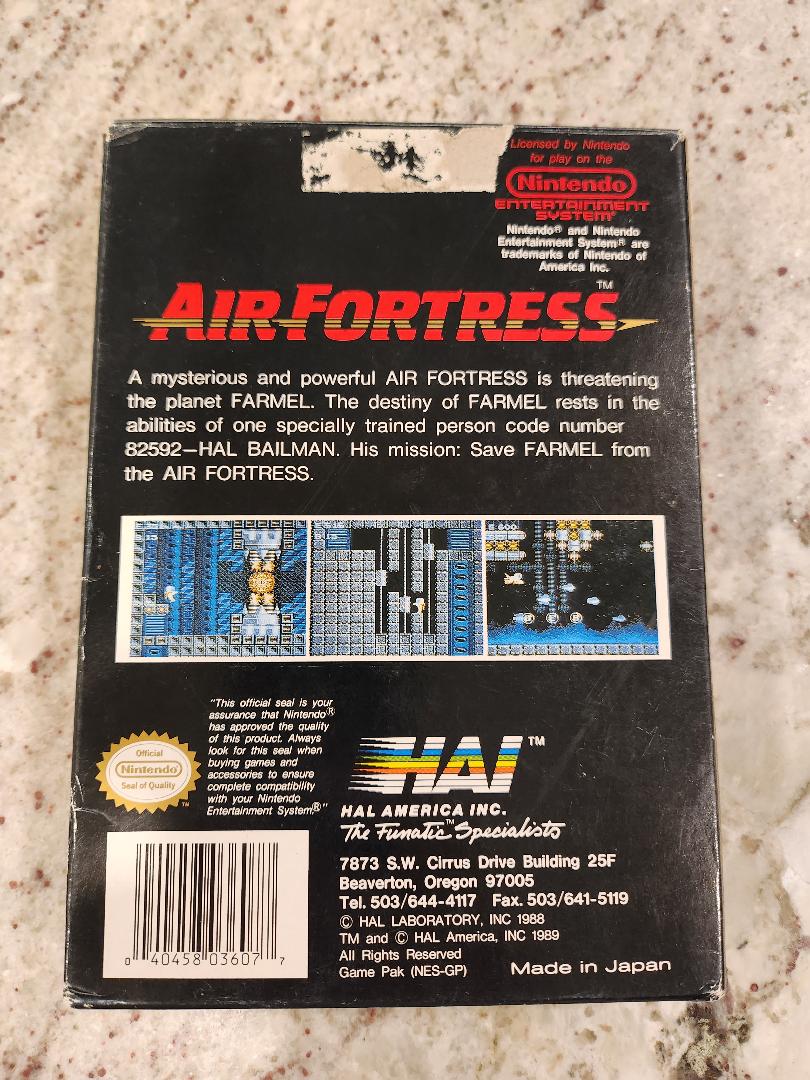Air Fortress Nintendo NES CIB