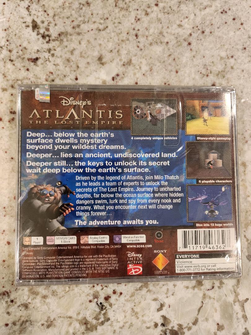 Disney's Atlantis: The Lost Empire PS1 Sealed NEW