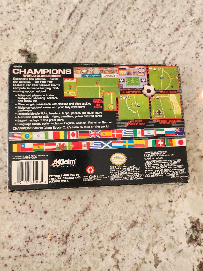 Champions World Class Soccer SNES