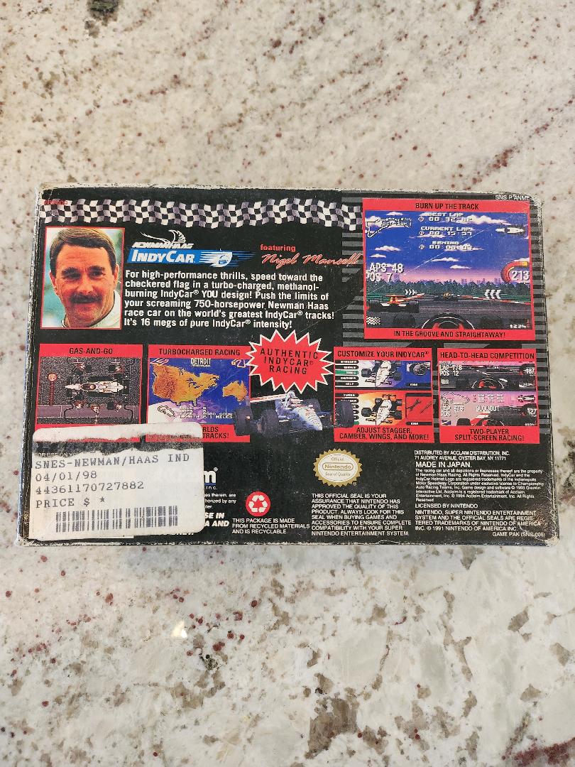 Newman Haas Indycar featuring Nigel Mansell SNES