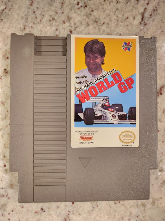 Michael Andretti's World GP Carreras Nintendo NES 