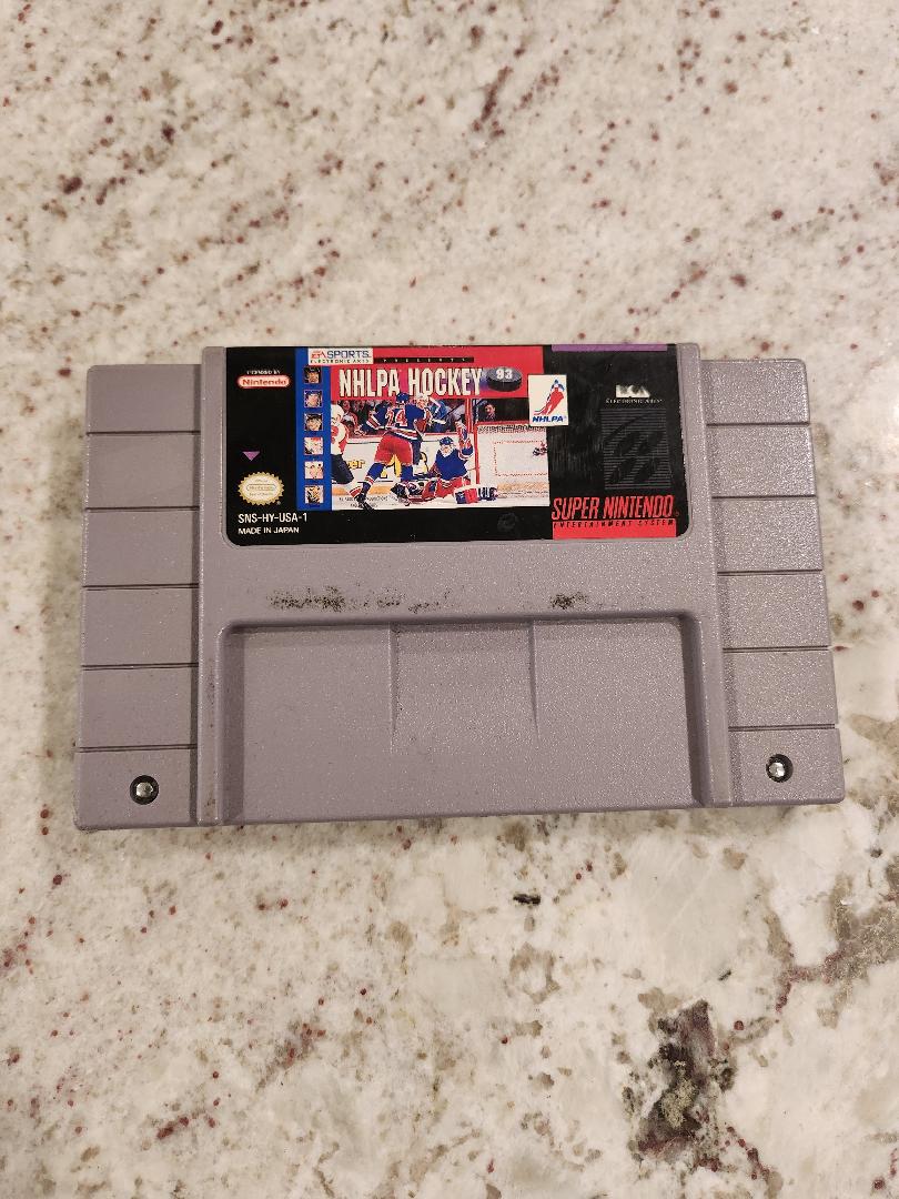 NHLPA Hockey 93 SNES Super Nintendo